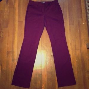 Maroon Express Dress Pants 6 LONG